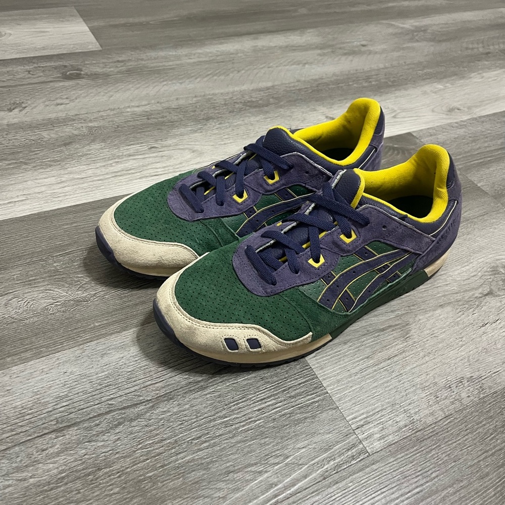 Asics Green and Purple Athletic Shoes